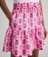 Stretch Cotton Block Print Ilona Skirt