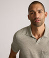 Model is wearing UNTUCKit Jacob Johnny Collar in Winter Moss.