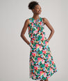 Model is wearing UNTUCKit pippa skirt in printed floral.
