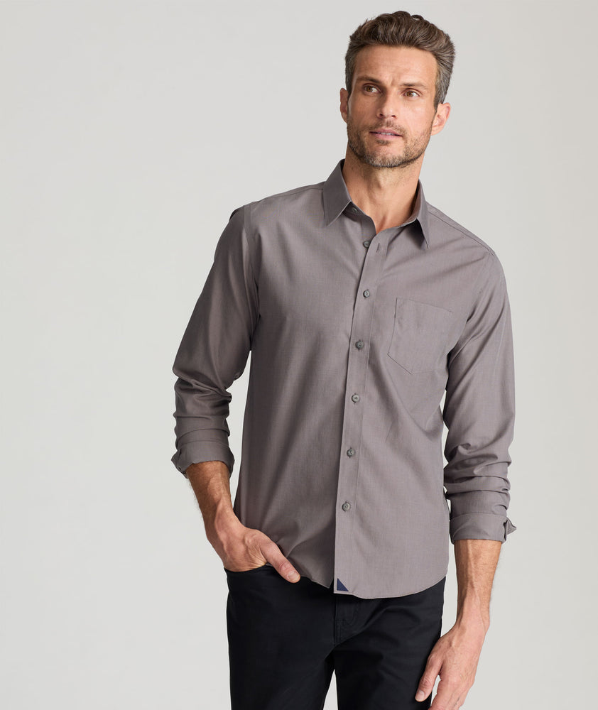Model is wearing UNTUCKit Sangiovese.